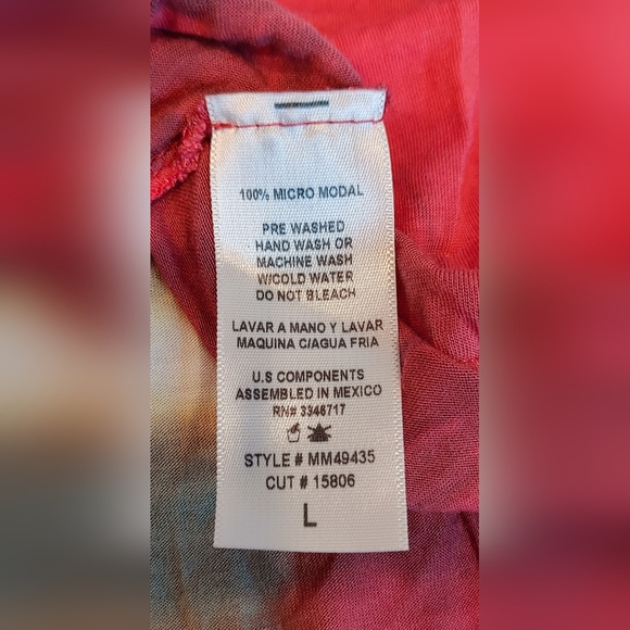 T Party Tie Dye Midi Dress / Swim Cover Up Size Large - Picture 5 of 8